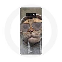 Coque pour Samsung Galaxy Note 9 Chat avec une capuche photo drole Animaux