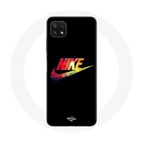 Case for Samsung Galaxy A22 5G Nike Logo Black background color