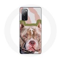 Dėklas - MANIACASE - Samsung Galaxy S20 FE - Pitbulio šuo - Rudas - Minkštas ruda