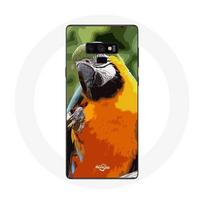 Coque pour Samsung Galaxy Note 9 Aras Perroquet Orange vert