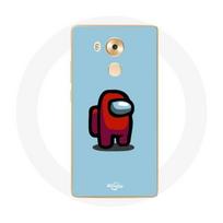 Coque pour Huawei Mate 8 Among Us jeu vidéo Fond bleu
