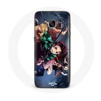 Coque pour Samsung Galaxy S7 Edge Tanjiro Nezuko et Inosuke Slayer Kimetsu no Yaiba Manga