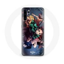 Coque pour Huawei P30 Pro Tanjiro Nezuko et Inosuke Slayer Kimetsu no Yaiba Manga