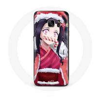 Coque pour Samsung Galaxy S6 Edge Anime Demon Slayer Kamado Nezuko Le jour de Noël 2023