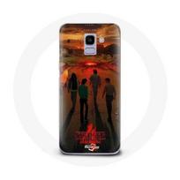 Coque pour Samsung Galaxy A6 2018 Stranger Things Saison 4 Affiche Art Equipages de la Nouvelle Théo