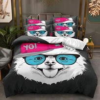 3D Animal Bedding Set Hip Hop Earbuds Animal Down Duvet Cover AU/DE/EU/ES Full Size Luxury Quilt Cover Youth Bed Cover Baby 100x135cm