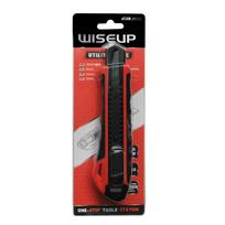 WISEUP Utility Peilis Ištraukiamas kišeninis peilis TPR rankena automatiškai užrakinamas dėžutės pjaustytuvas, skirtas biuro raštinės reikmenims mokyklinėms reikmenims Rankiniai įrankiai Utility Knife juoda