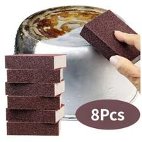 8/12pcs Magic Cleaning Sponge Brush Household Cleaning Tools Eraser Nano Sponge Washing Kitchen Tool Emery Cleaner 8pcs gray