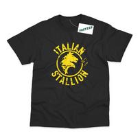 Itališkas eržilas, įkvėptas Rokio Balboa, spalvotas unisex marškinėlis S