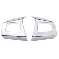 Carbon Fiber Style Car Steering Wheel Button Decoration Frames Cover Trim Fit For Maserati Ghibli For Quattroporte 2016 sidabras