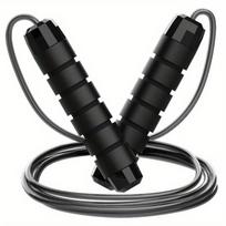 1 vnt. reguliuojamas plieninis šokinėjimo šokdynė su putplasčio rankena, skirtas sportui, namų treniruotėms ir lieknėjimui 1PCS juoda