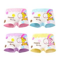 4pc/lot Girls Cotton Underwear Boxers Pant Soft Comfortable Cute Girls Underwear 2-10years M įvairiaspalvis