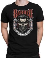 Barbershop Skull Fun Barber Shop Barber Rockabilly Unisex T-Shirt S