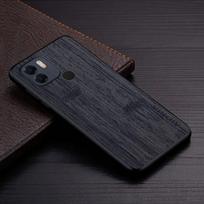 Dėklas, skirtas Poco C51 funda bambuko medžio raštu Odinis dangtelis Prabangus coque skirtas xiaomi poco c51 dėklui capa Poco C51 juoda