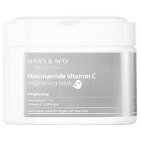 Mary&May Niacinamido vitamino C šviesinimo kaukė 30ea/400g, Drėkinanti, KBeauty, Korėjos kosmetika, mėginys white