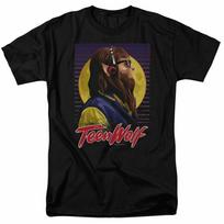 Teen Wolf Headphone Wolf Movie Tee Scott Black Unisex T-Shirt S