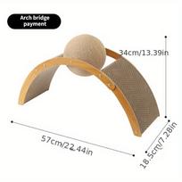 Arkos formos kačių draskyklė - Vertikali draskyklė katėms - Gofrinio kartono draskomasis kilimėlis Simple Arch Cat Grab Ball