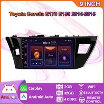 Skirta Toyota Corolla E170 E180 2014-2016 Carplay Android Car Radio GPS Navigation 2din 4+64GB 2+32GB gray