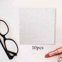 10 Pieces Glasses Cloths Eyeglass Microfiber Cleaning for Camera Screens balta