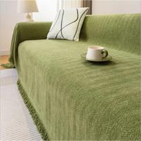 Herringbone Pattern Sofa Towel Cover Cloth Sofa Cushion Four Seasons Universal High Sense Full Covered Universal Cover Cover Blanket 180*130cm white