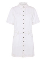 Levi's® - Ss Logan Western Dress Tooth F - Trumpa suknelė - Balta