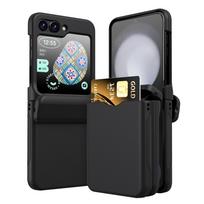 Telefono dėklas su kortelių kišene Samsung Galaxy Z Flip 5 Flip4 Flip5 Flip3 Flip 3 4 5G Geriausia apsauga Funda Dėklai for Galaxy Z Flip 5