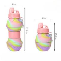 Folding Silica Gel Cup Outdoor Sports Bottle Cross-Border New Product Creative Egg Shell Telescopic and Portable Silicone Cup for Water 700ml1PCS