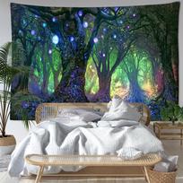 Bubble Forest gobelenas, pakabinamas sienoje Minimalistinis menas Bohemiškas paslaptingas hipis Tapiz raganavimo kambarys namų dekoras 95x73CM