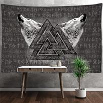 Vikingų gobelenas pakabinamas ant sienos dekoras namų kambario raganavimas hipi mandala astrologija tapetai miegamasis bendrabutis tarotas saulė mėnulis pagal užsakymą 95x70cm gray