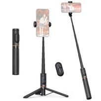 VRIG TP-17 prailginamas asmenukių lazdelės trikojis telefonui Maks.. Ilgis 75cm su nuotolinio valdymo pulteliu telefonui juoda