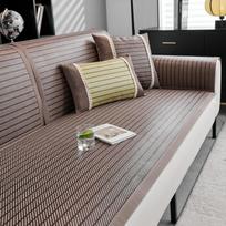 Summer Sofa Cushion Summer Mat Cool Pad Summer Rattan Mat Ice Silk Living Room Non-Slip Universal Fabric Leather Cushion Simple Modern 60X60 gray