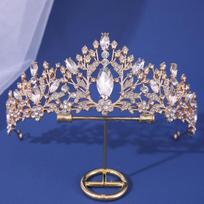 Barokinė Vintažinė Princesės Karalienės Nuotakos Karūna Galvos Papuošalas Krištolinė Tiara Moterims Vestuvinė Karūna Plaukų Papuošalai Aksesuarai Juvelyrika