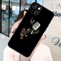 Music Notes Phone Case on For iPhone 13 12 11 Pro Max 8 6 7 Plus SE 2020 XR X XS MAX Soft Back Cover iPhone 13Pro MAX black