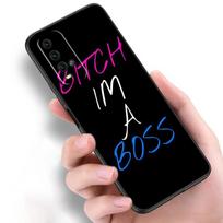 Boss Bitch Phone Case For Xiaomi Redmi Note 10 9 Pro Max 10S 10T 9A 9C 9S 9T 8A 8T 8 7 Pro Soft TPU Black Cover Redmi 8