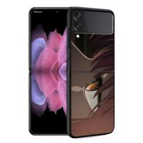 Luxury Case For Samsung Galaxy Z Flip 4 3 5G Black PC Hard Phone Cases Fashion Back Cover ZFlip Funda Chainsaw Man Anime Makima Samsung Z Flip 4 5G