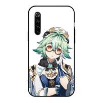 Cute Girl Sucrose Phone Case For Realme GT 2 9i 8i 7i Pro X50 X2 C35 C21 C20 C11 C3 Soft Black Phone Cover Realme C3 blue