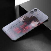 Sad Anime girl Phone Case For Apple iPhone 12 13 Mini 11 Pro Max XR X XS MAX 8 7 6S 6 Plus SE 5S 5 2020 Soft TPU Black Cover iPhone 13 gray
