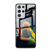Cute little prince for Samsung Galaxy S21 Ultra Plus A72 A52 4G 5G M51 M31 M21 Luxury Tempered Glass Phone Case Cover Samsung M21