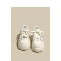 Spring New Skateboard Shoes College Wind Thick Bottom Increased Niche Versatile Sports Casual White Shoes Women 35 smėlis
