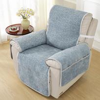 Recliner Sofa Cushion Non-Slip Chenille Jiugongge Single Manicure Integrated Cover Cloth Cover Cover 60*220cm gray