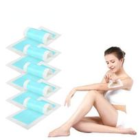 5pcs Multi Colors Professional Hair Removal Double Sided Cold Wax Strips Paper for Leg Body Face Wax Paper white