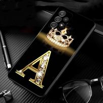 Skirtas Samsung Galaxy A21s A02s A03s A12 A02 A51 A71 A41 A31 A11 A01 A72 A52 A42 A32 A22 A52s dėklui su deimantinio aukso karūnos raidės numeriu Samsung A72 5G