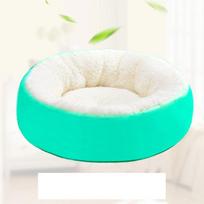 Patogus pliušinis namelis gyvūnui apvalus kašmyro šiltas katės lizdas patogus žiemai be kuro be elektros diameter 30 CM white