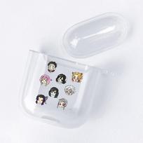 „Demon Slayer Nezuko Zenitsu Tanjirou“ permatomas „Airpods“ dėklas, skirtas „Funda Airpods“ 2/1 dangtelis „Kimetsu No Yaiba“ minkštas TPU dėklas „Coque“ Airpods 1/2 white