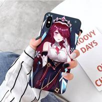 Rosaria Genshin Impact Phone Case For IPhone 14 13 12 11 XS X 8 7 6 Plus Mini Pro Max SE 2022 Soft Black Phone Cover iPhone 14 gray