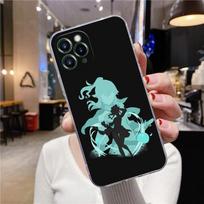 Transparent Phone Case For Apple iPhone 12 11 13 Pro Max mini XS X XR 7 8 Plus SE 2020 Cases Cover Genshin Impact Anime Game iphone 6 or 6s blue