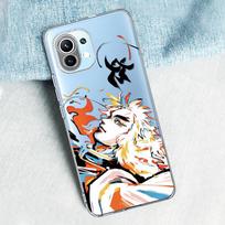 Clear Phone Case for Xiaomi POCO X3 X4 NFC Pro 5G Cover MI 11 Lite Funda Transparent Coque Demon Slayer Kyojuro Rengoku Bumper Poco X3 Pro gray