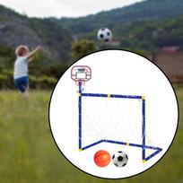 Funkcionalus sporto įrangos rinkinys krepšinio ir futbolo treniruotėms balta