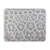 Flower Pendant Silicone Mold Epoxy Resin Mold  Keychain Pendant Jewelry for Luggage Bag Neckalce Accessories white