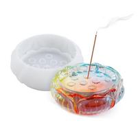 Resin Molds for  Crafts Beautiful Incenses Holders with Hole Silicone Mold Sticks Ashes Catcher Mold for  Craft white